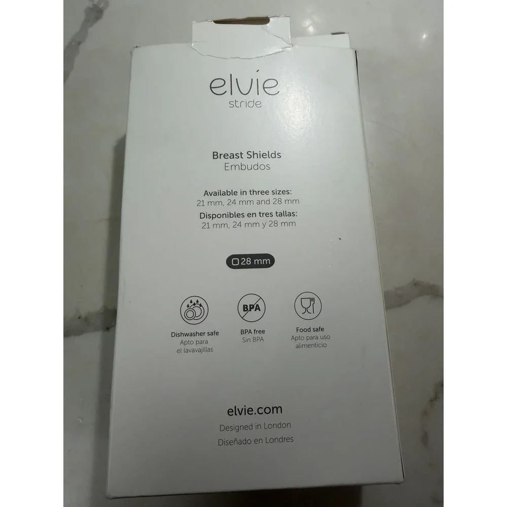 Elvie Stride Pump Breast Shields- Unused- Open Box- 28mm